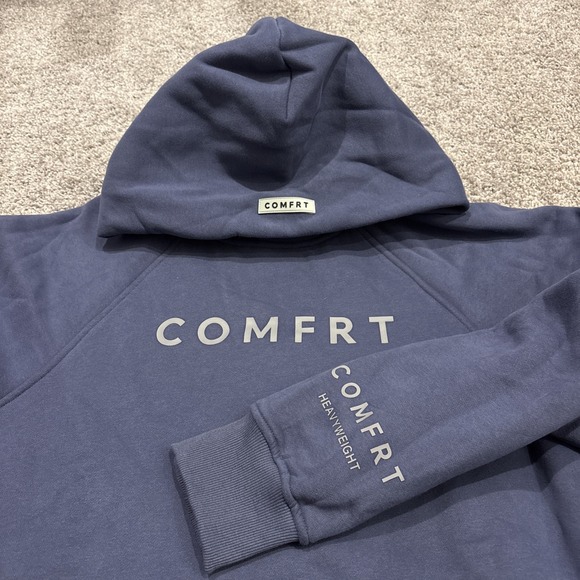 Comfrt Other - Comfrt Minimalist Oversized Heavyweight Pullover Hoodie Blue Medium M Cotton
